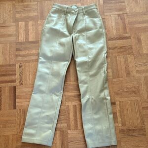 Wilfred Beige Faux Leather Pants